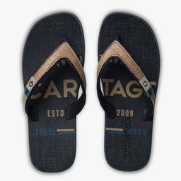CARTAGO Men Blue & Beige Printed Thong Flip-Flops-51