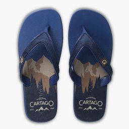 CARTAGO Men Blue & Brown Printed Thong Flip-Flops-picture-13