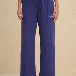 Nykd By Nykaa Summer Essential Smocked Waist Lounge Cotton Terry Trousers-14