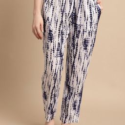 Shararat Abstract Printed Tie & Dye Straight Lounge Pants-image-21
