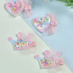 FUNKRAFTS Girls Set of 4 Embellished Alligator Hair Clip-image-97