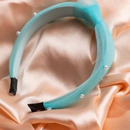 Jewelz Women Blue & White Embellished Hairband-58