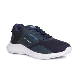 Columbus Men Blue Mesh Non-Marking Lace-up Running Shoes-picture-4