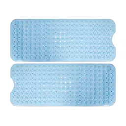HOKIPO Blue 2 Pieces 3000 GSM Anti-Slip Bath Rugs-picture-5