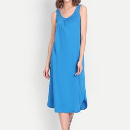 BLAZON Scoop Neck Durable Pure Cotton Nighty Slip-image-55