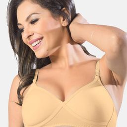 Sonari Beige Non Padded T-Shirt Cotton Bra-55