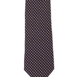 Louis Philippe Men Navy Blue & Yellow Printed Broad Tie-image-25