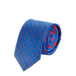 Alvaro Castagnino Men Blue & Red Woven Design Skinny Tie-image-74