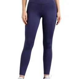 SKECHERS Navy Blue Solid Skinny Fit Leggings-picture-22