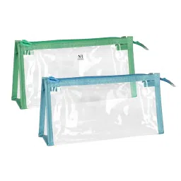 NFI Essentials Blue,Grey PVC Solid 2 Pouch-picture-24
