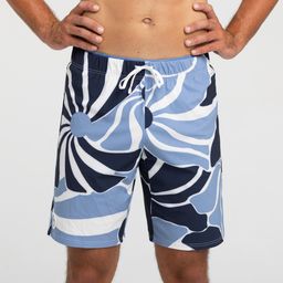 Men's Long Swim Shorts 100 Flo Quick-Dry & Stretchable Blue-image-24