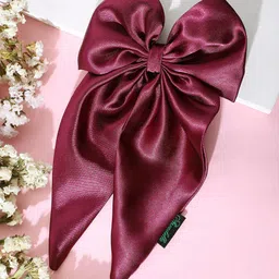 Arendelle Women Satin Long Tail Bow with Alligator Clip-image-93
