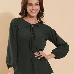 Murcia Women Round Neck Peplum Top-image-41