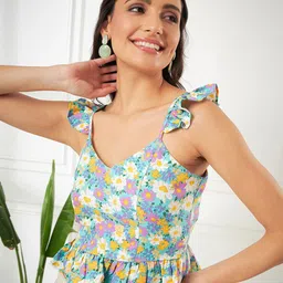 Kibo Floral Printed Crop Top-image-52