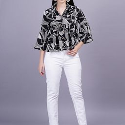 JC4U Floral Print Bell Sleeve Peplum Top-image-28