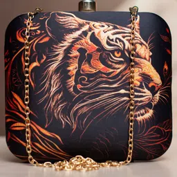 ARTKLIM Printed Box Clutch-36
