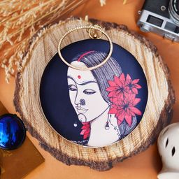 ARTKLIM Blue & White Printed Box Clutch-image-85