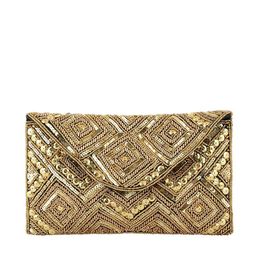 FRINGES Embroidered Envelope Clutch-42