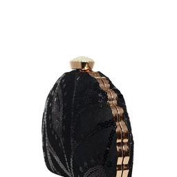 ARTKLIM Embellished Sequinned Box Clutch With Shoulder Strap image 3