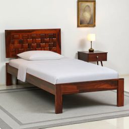 woodsworth from pepperfry Woodway Sheesham Wood Single Bed In Honey Oak Finish-picture-37