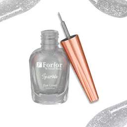 FORFOR Sparkle & Glitter Smudge Proof Liquid Eyeliner - 7ml - Silver 05-18