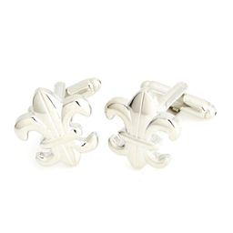 PELUCHE Men Silver Orchid Cufflinks-image-51