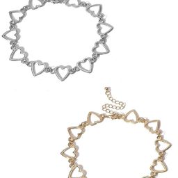 OOMPH Set of 2 Silver-Toned & Gold-Toned Choker Necklace-image-27