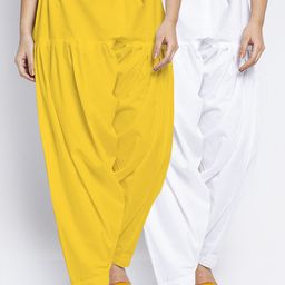 GRACIT Women Pack Of 2 Solid Cotton Loose Fit Salwar-picture-17