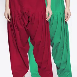 GRACIT Women Pack Of 2 Solid Cotton Salwars-picture-30