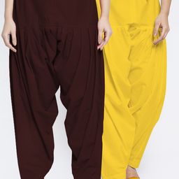 GRACIT Women Pack Of 2 Solid Cotton Salwar-image-80