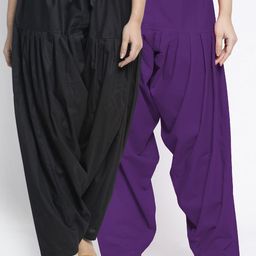 GRACIT Women Pack Of 2 Solid Cotton Salwar-image-51