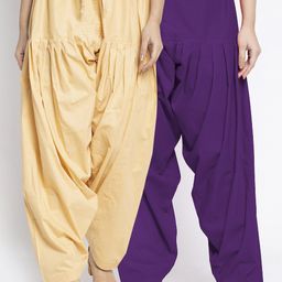 GRACIT Women Pack Of 2 Loose-Fit Cotton Salwars-picture-41