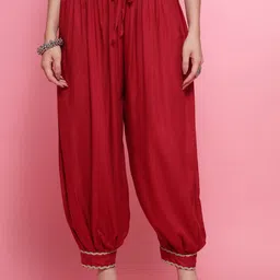 Clora Creation Embellished Hem Mid-Rise Loose Fit Afghani Salwar-image-51
