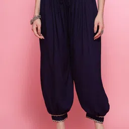 Clora Creation Embellished Hem Mid-Rise Loose Fit Afghani Salwar-image-41