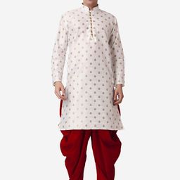 ROYAL KURTA Men Printed Kurta With Dhoti Pants-image-59