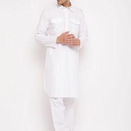 VASTRAMAY Men Pathani Kurta with Pyjamas-51