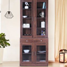 mintwud from pepperfry Zenith Crockery Medium Unit In Columbian Walnut Finish-picture-42