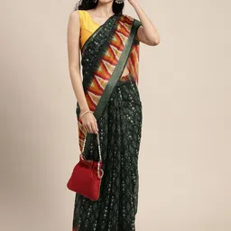 Shaily Geometric Printed Saree-image-17