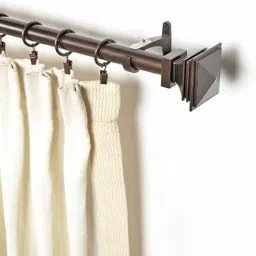 Brown Iron Curtain Rod (52-144 In) with Brackets by Deco Window-picture-37