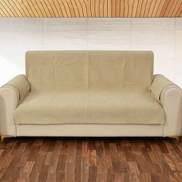 STITCHNEST Criss Cross Patterned Velvet 2-Seater Sofa Cover-image-17