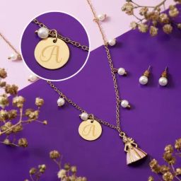 Personalized Pearl Pendant Set for Girls-image-5