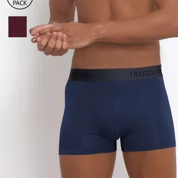 FREECULTR Men Pack Of 2 Solid Anti-Microbial Air-Soft Micromodal Trunks FC-XT-T-SW-PB-picture-8