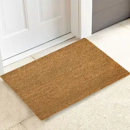 Aura Camel Brown Self-Design Dirt Collecting Anti-Skid Doormat-image-7