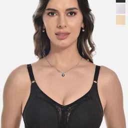 FIMS Pack Of 3 Full Coverage Non-Padded Seamless All Day Comfort Rapid Dry Bra-15