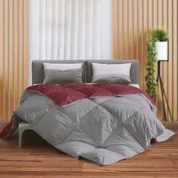 THE SLEEP COMPANY Beige & Brown Reversible Microfiber AC Room Double Bed Comforter-11
