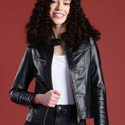 Leather Retail Women Lightweight Biker Jacket-image-68