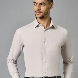 LOUIS STITCH Men Classic Spread Collar Solid Formal Shirt-image-24
