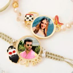 Bhaiya Bhabhi Personalized Macrame Rakhi-image-5