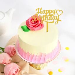 Rose Decor Birthday Cake (500 Gm)-image-17