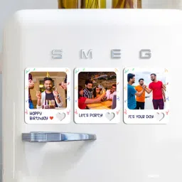Birthday Fun Personalized Fridge Magnet - Set Of 3-image-91